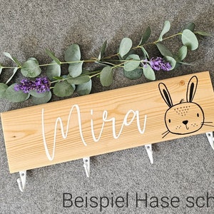 Kindergarderobe handbemalt personalisiert Wunschmotiv Garderobe zdjęcie 6