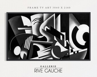 Samsung Frame TV Art • Abstrait Moderne • Monochrome • Samsung Art TV • Peinture à l’huile • Téléchargement instantané • Frame TV