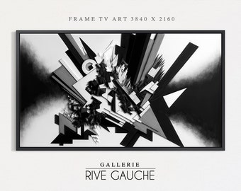 Samsung Frame TV Art • Abstrait Moderne • Monochrome • Samsung Art TV • Peinture à l’huile • Téléchargement instantané • Frame TV