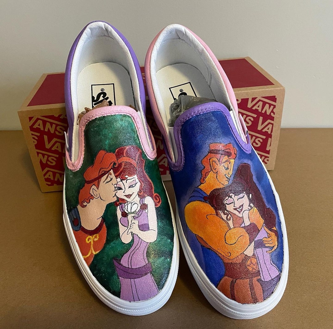 Custom Vans Custom Design Handpainted Vans Slipon Shoes Etsy