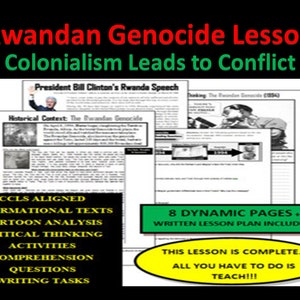 Rwandan Genocide Lesson (Reading and Worksheets) | Grades 7-12