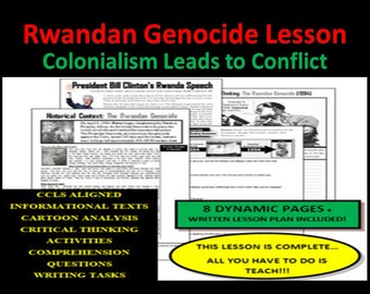 Rwandan Genocide Lesson (Reading and Worksheets) | Grades 7-12