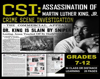 The Assassination of Martin Luther King, Jr. (Cold Case Investigation Activity) | Grades 7-12