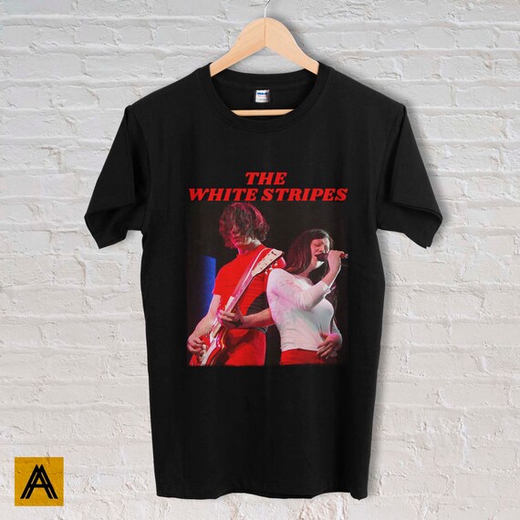 White Stripes Shirt Rock Music Duo Band 