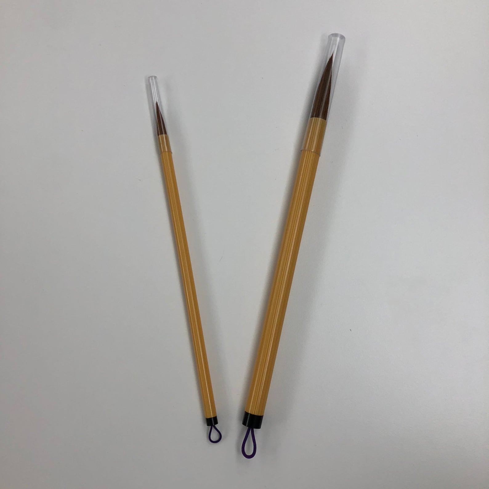 Japanese Calligraphy Fude Brush set of Thick Brush & Slender Etsy