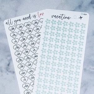 Savings Trackers ONLY* Savings Challenge Bundle | Vacation | Valentine’s