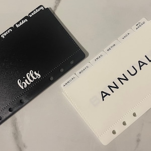 Envelopes com abas A6 | | Conjunto de 6 com categorias etiquetadas | Cash Stuffing | Sistema de orçamento | Fundos de amortização | Vinil | PVC