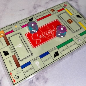 Saveopoly | Savings Challenge | Cash Envelope | Tracker