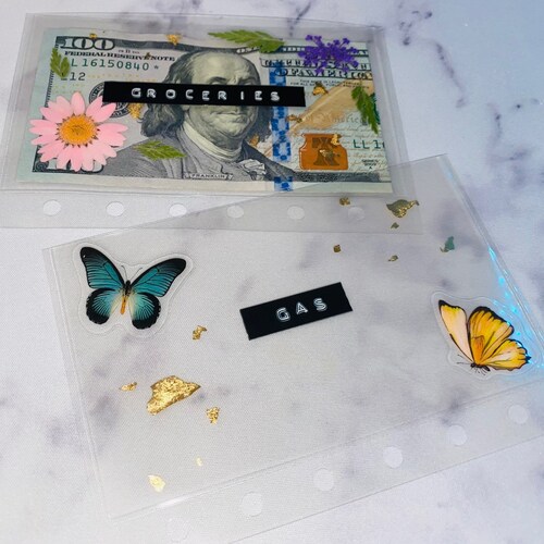 Clear Pressed Flowers Mini Cash Envelopes Single Sets of 5 Etsy
