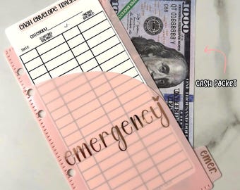 A6 Tabbed Envelopes | Double Pocket | Set of 6 With Labeled Categories | Cash Stuffing | Budgeting System | Sinking Funds | Vinyl | PVC