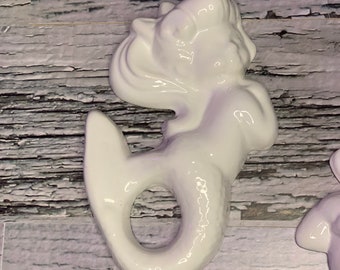 Ceramic Mermaids (White) - Vintage Bathroom Wall Decor