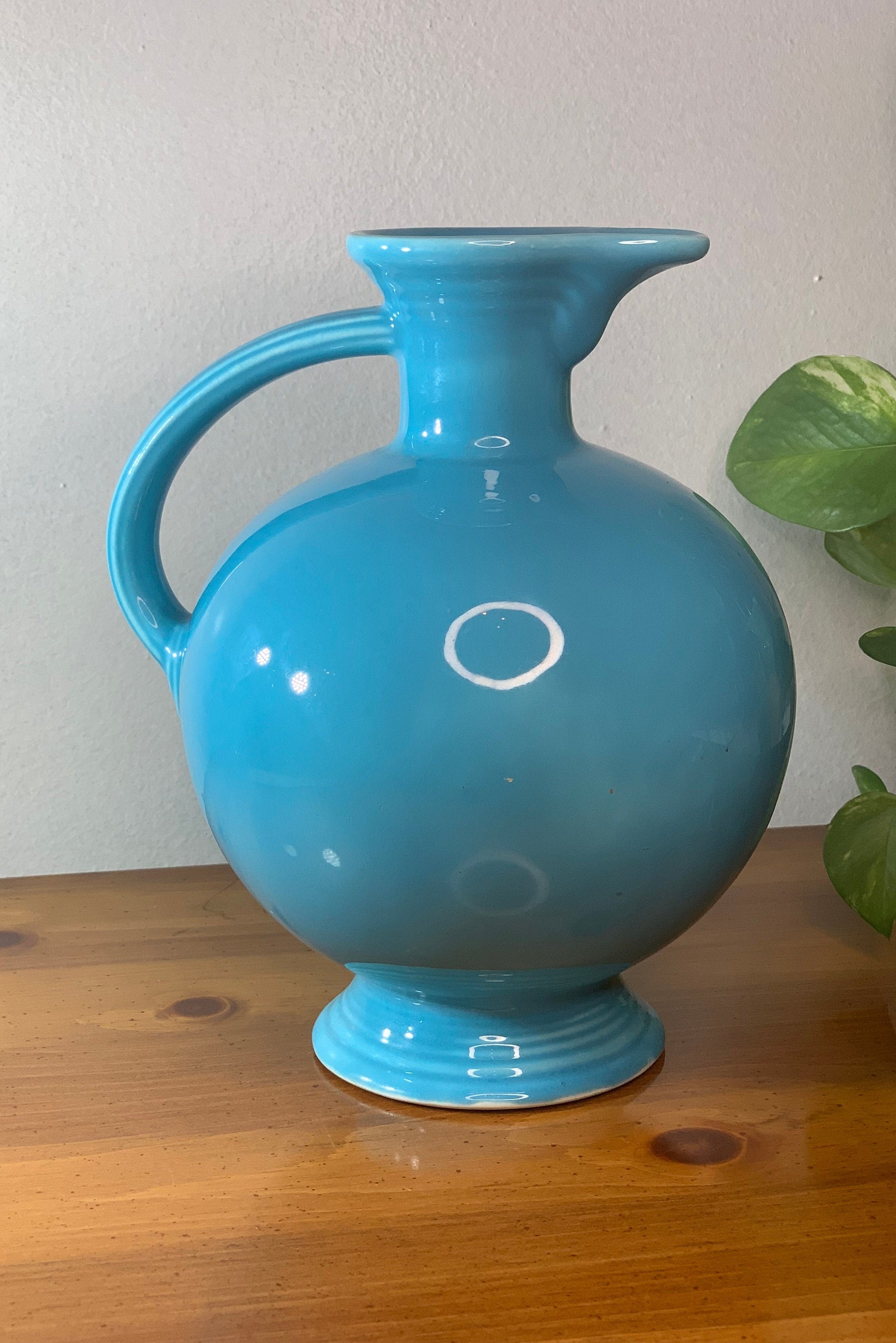 Vintage Fiestaware, Fiesta Water Carafe, Ceramic Jug, Homer Laughlin  Pitcher, Turquoise