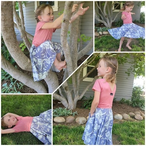 Girls Modest Twirly Play Dress Shorts Set Pockets Soft Tagless Lizard Axolotl Snake Dragonfly Moth Ants Butterfly Ladybug Animal Insect Bug image 5