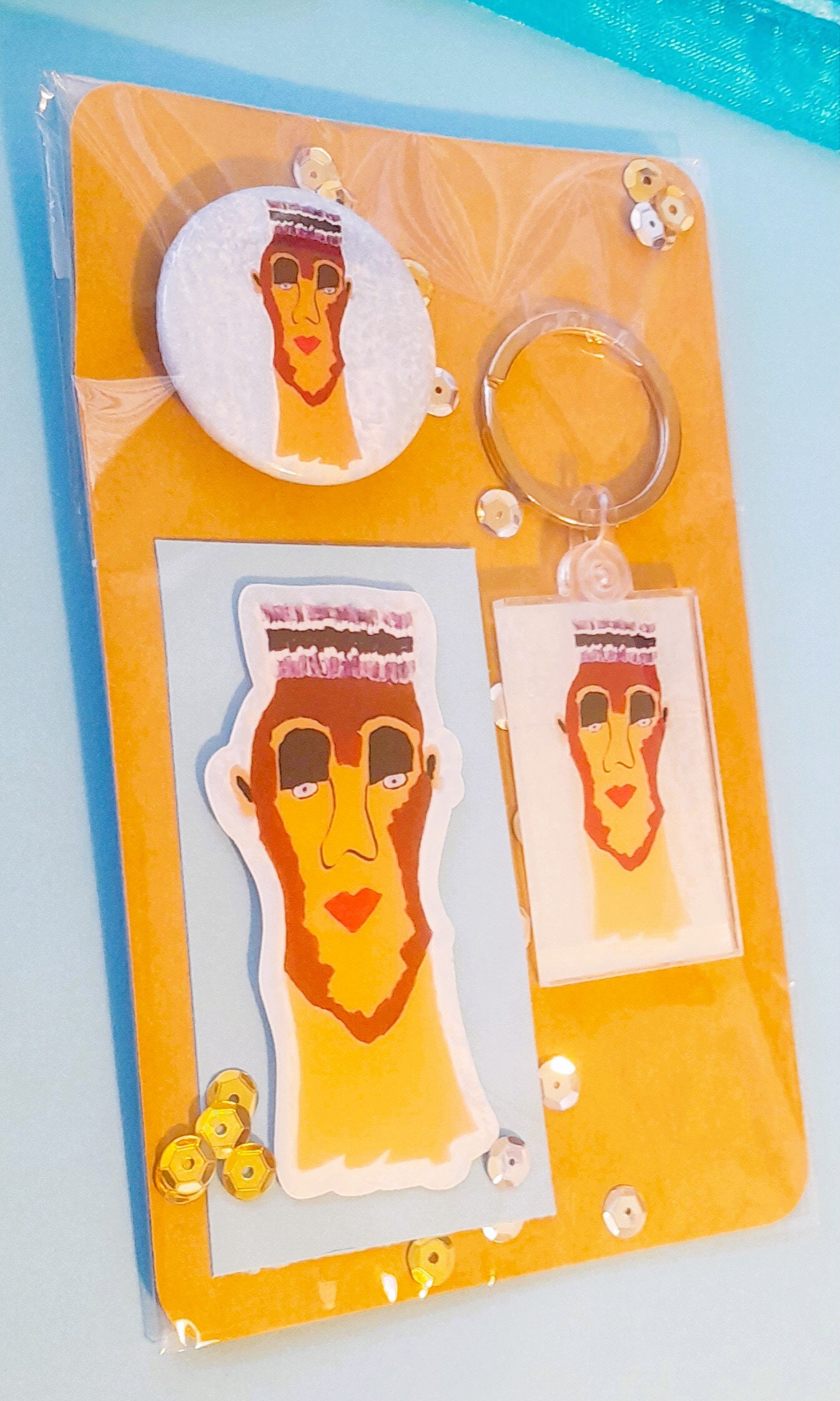 Sebastian Variety Pack, Matt Sticker, Button Pin, Keychain, Men