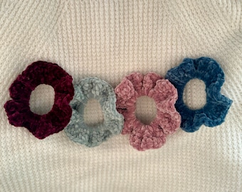 Velvet Scrunchies Crochet Scrunchie