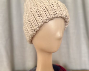 Winter Crochet Hat l Kids Large/Adult Small l Handmade Beanie