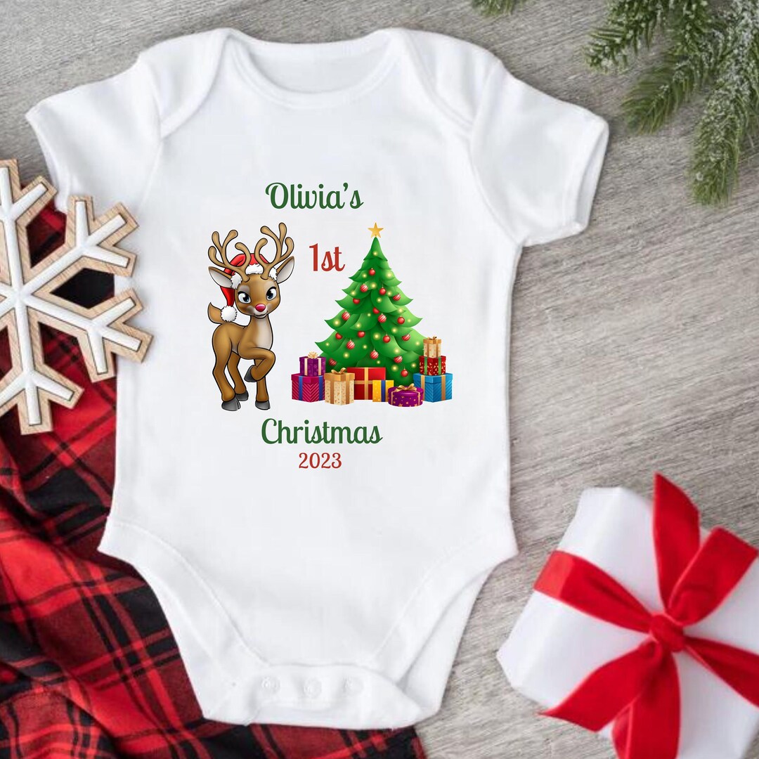 Baby's First Christmas Onesie® Cute Baby Onesie® Etsy