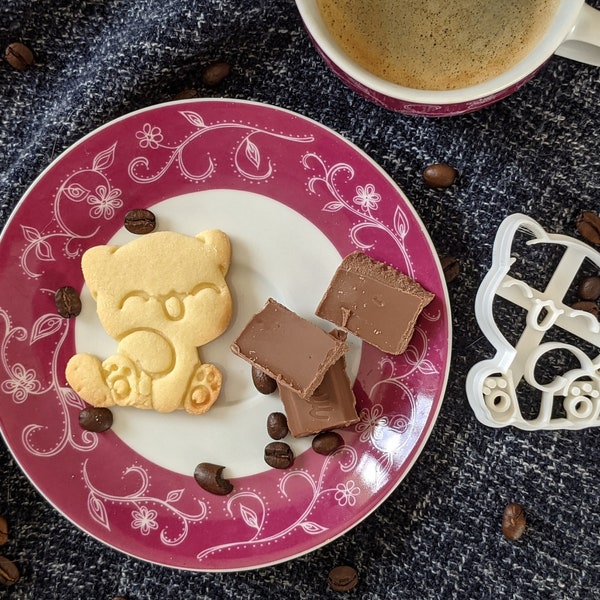 Cute cat | Biscuit, Cake, Shortbread, Pastry, Fimo | designed and manufactured in France