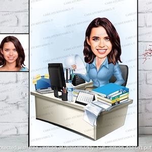 Female Notary Agent Gift, Custom Women Notary Portrait, Personalized Notary Birthday Gift For Her, Notary Retirement Gift ideas, Notary Logo