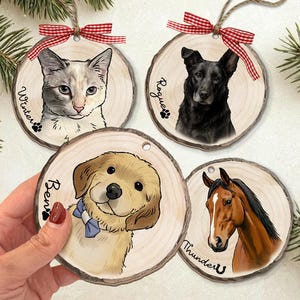 Pet Portrait Ornament, Custom Pet Ornament, Personalized Dog Ornament, Dog Christmas Ornaments, Dog Keepsake, Dog Gifts, Christmas Gift 2024
