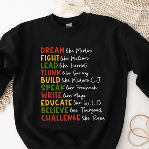 Black History Month Shirt, Dream Like Martin, Black Pride Shirt, Black History Shirt For Women, Inspirational Black Woman Shirt