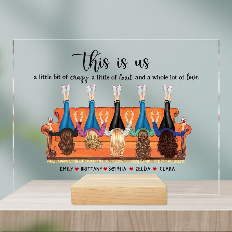 Best Friend Acrylic Block Plaque - Puzzle Shape Birthday Friendship Gift Sign BFF