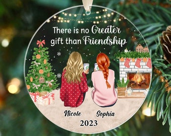 Custom Besties Ornament, Best Friend Ornament, Besties Gift Personalized, Christmas Gifts For Friend, Friendship Ornament, Best Friend Gift