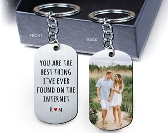 Valentines Gifts For Him, Anniversary Gifts For Boyfriend, Personalized Gifts For Men, Custom Photo Keychain, Best Thing I've Found