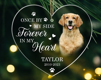 Dog Memorial Ornament, Custom Dog Photo Ornament, Dog Christmas Ornaments, Pet Loss Keepsake, Dog Memorial Gift, Pet Sympathy Gift