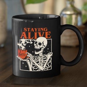 Halloween Mug, Skeleton Mug, Funny Coffee Mug, Halloween Cups, Halloween Gifts, Cute Gifts For Him, Spooky Mug, Pumpkin Spice Mug