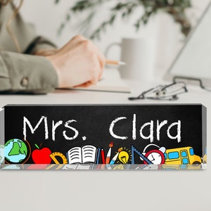 Personalized Teacher Gifts, Teacher Desk Name Plate, Teacher Appreciation Gift, Custom Teacher Sign, Teacher Desk Sign, Thank You Gifts