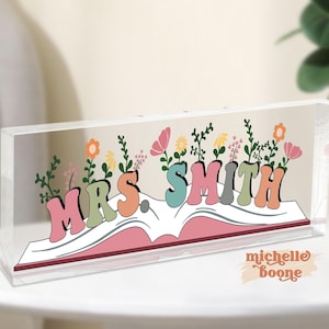 Teacher Desk Name Plate, Personalized Teacher Sign, Teacher Appreciation Gift, Custom Teacher Gifts, Teacher Desk Sign, Teacher Gifts