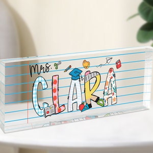 Custom Teacher Sign, Teacher Gifts, Teacher Appreciation Gift, Teacher ...