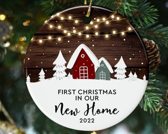 First Christmas In Our New Home Ornament 2022, New Home Gift, New Home Christmas Ornaments, New Home Keepsake, Realtor Closing Gift