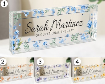 Custom Desk Name Sign, Acrylic Desk Name, Personalized Acrylic Name Plate for Desk, Coworker Gift, Office Decor, Custom Desk Name Plate