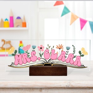 Personalized Teacher Sign, Classroom Decor, Teacher Desk Name Plate ...