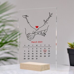 Personalized Couple Puzzle Acrylic Plaque - Gift Idea for Couple - The Day I Met You