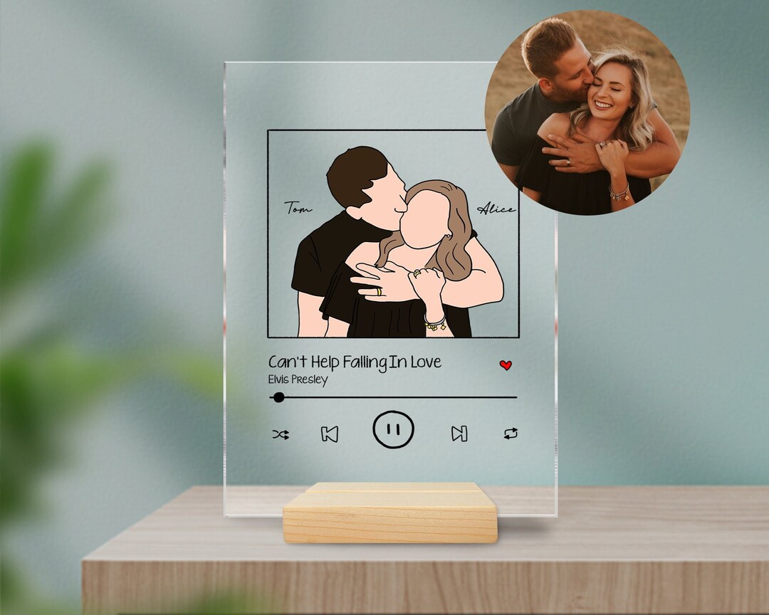 Custom Couple Acrylic Plaque, Valentines Day Gift for Him, Personalized