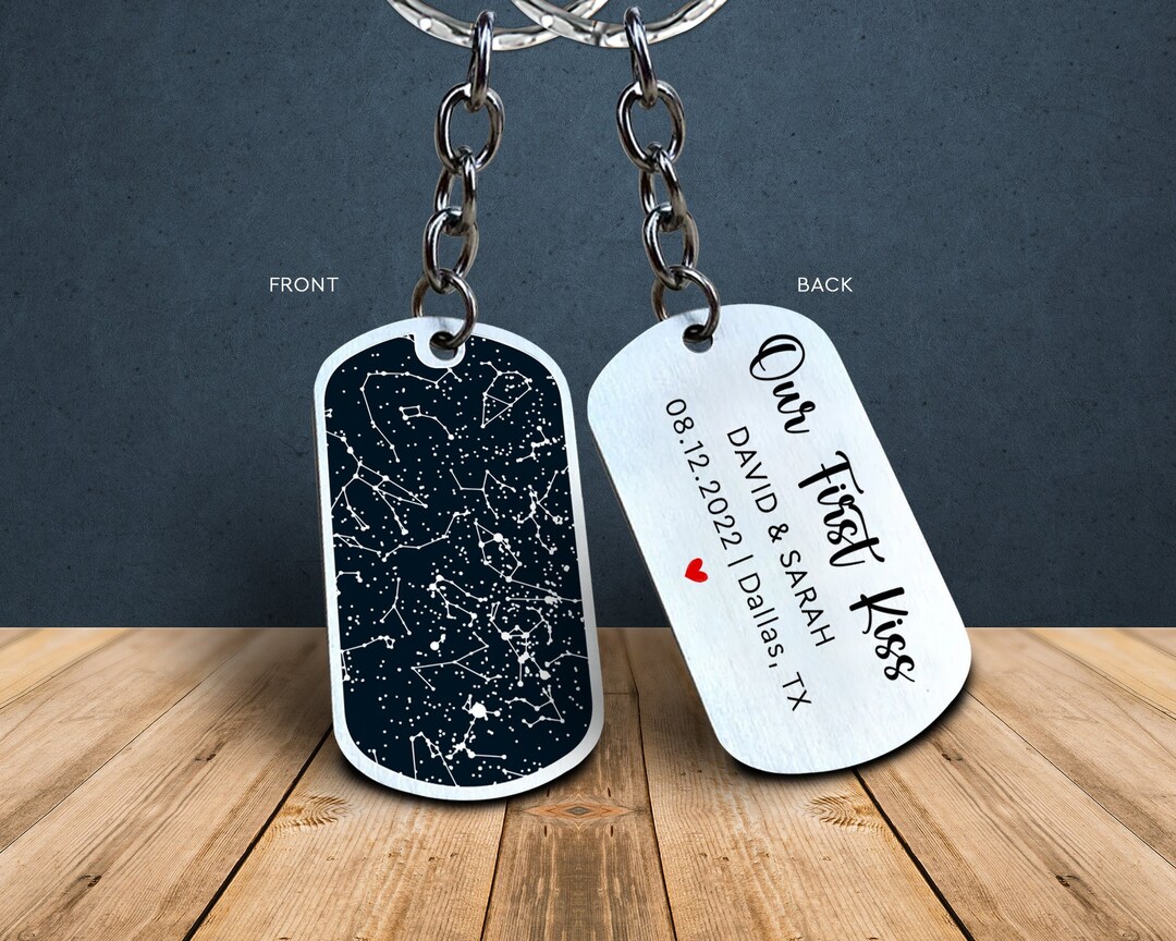 Custom Star Map Keychain, Personalized Gifts for Men, Valentines Gifts ...