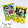 Personalized Fathers Day Gift For Dad, Fathers Day Anime Card, Custom Photo Trading Anime Card, Gamer Dad Gift From Kids, Gift For Husband