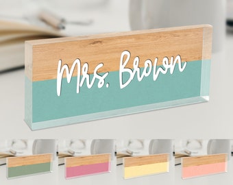 Personalized Teacher Gifts, Teacher Desk Name Plate, Gifts For Teacher Women, Teacher Name Sign, Teacher Appreciation Gift, Teacher Gift