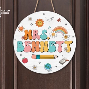 Custom Teacher Sign, Teacher Door Sign, Teacher Gifts, Personalized ...