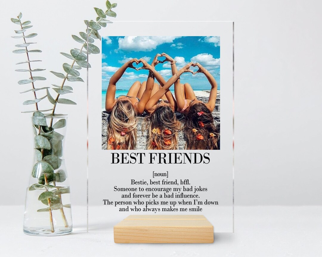 Best Friend Plaque, Custom Photo Plaque, Birthday Gifts for Her, Best Friend Gift, Personalized ...