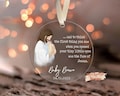 Baby Memorial Ornament, Miscarriage Ornament, Stillbirth Keepsake, Jesus Holding Baby Ornament, Sympathy Gift, Custom Baby Loss Ornament