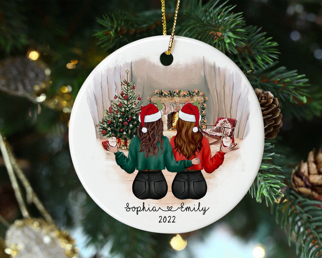 Custom Besties Ornament, Personalized Besties Ornament, Christmas Gifts ...