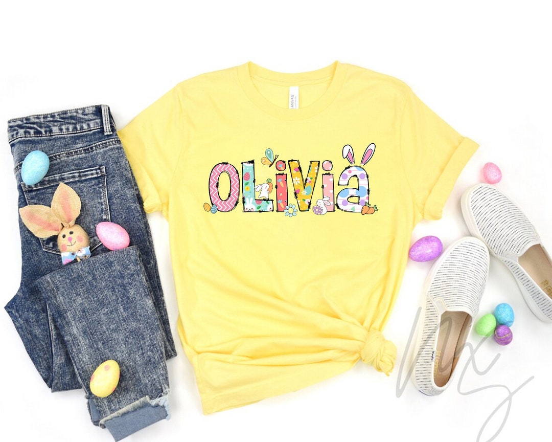 Personalized Easter Shirts for Kids, Girls Easter Shirts, Toddler