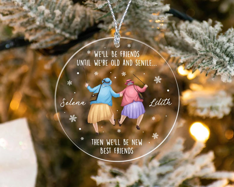 Best Friend Ornament, Personalized Besties Ornament, Christmas Gifts