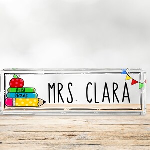Custom Teacher Name Sign, Personalized Gift for Teacher Women, Thank ...