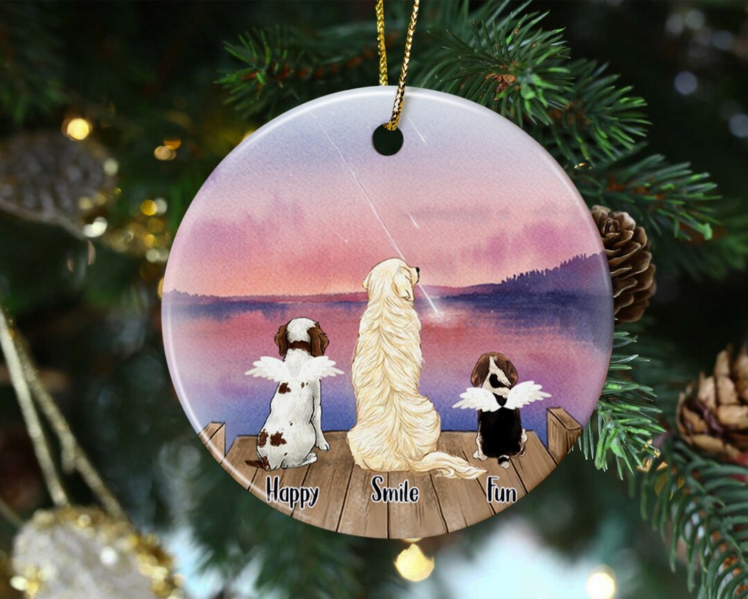 Personalized Dog Ornament, Memorial Dog Ornament, Custom Dog Christmas