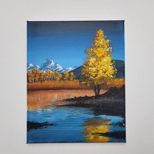 Albero dipinto acrilico su tela
